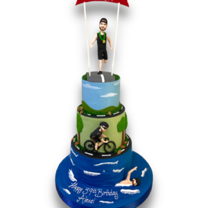 Triathlon (Sports event) Theme Cake - Cakes.pk