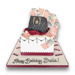 Pink Handbag and Shoes Birthday Cake - Flecks Cakes