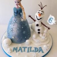 Elsa and Olaf - Frozen birthday cake